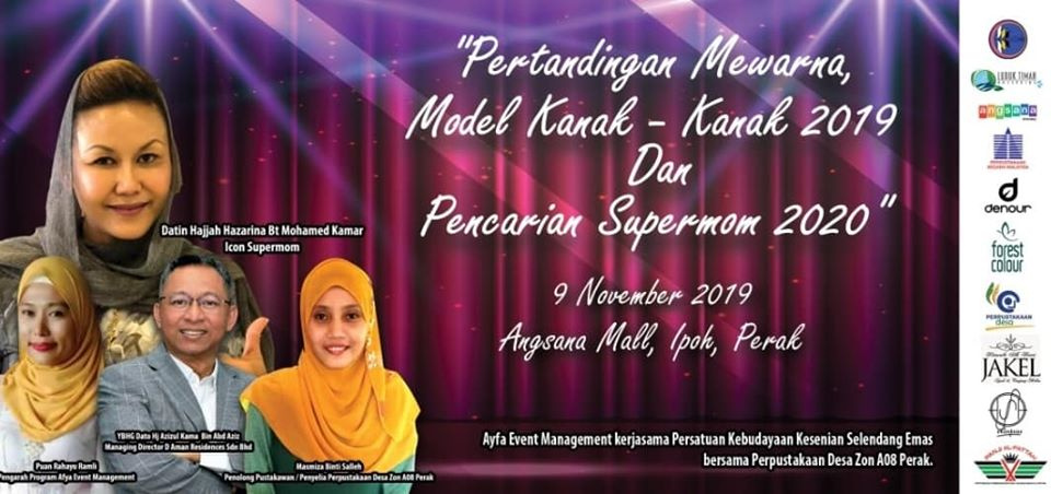 [Perak] Nov 9, Pertandingan Mewarna, Model Kanak-Kanak 2019 & Pencarian Supermom 2020 @ Angsana Ipoh Mall
