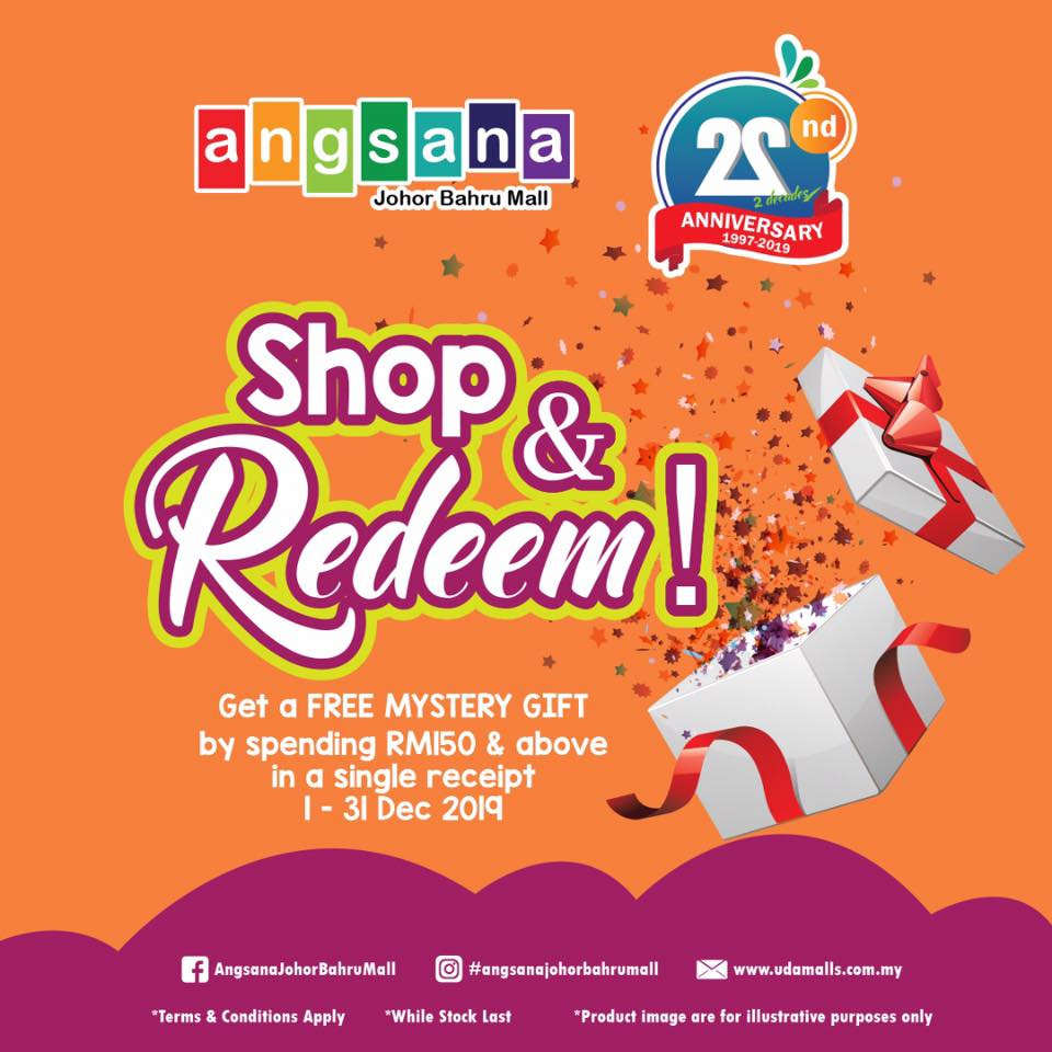 [Johor] Dec 1 – 31, Shop & Redeem @ Angsana Johor Bahru Mall