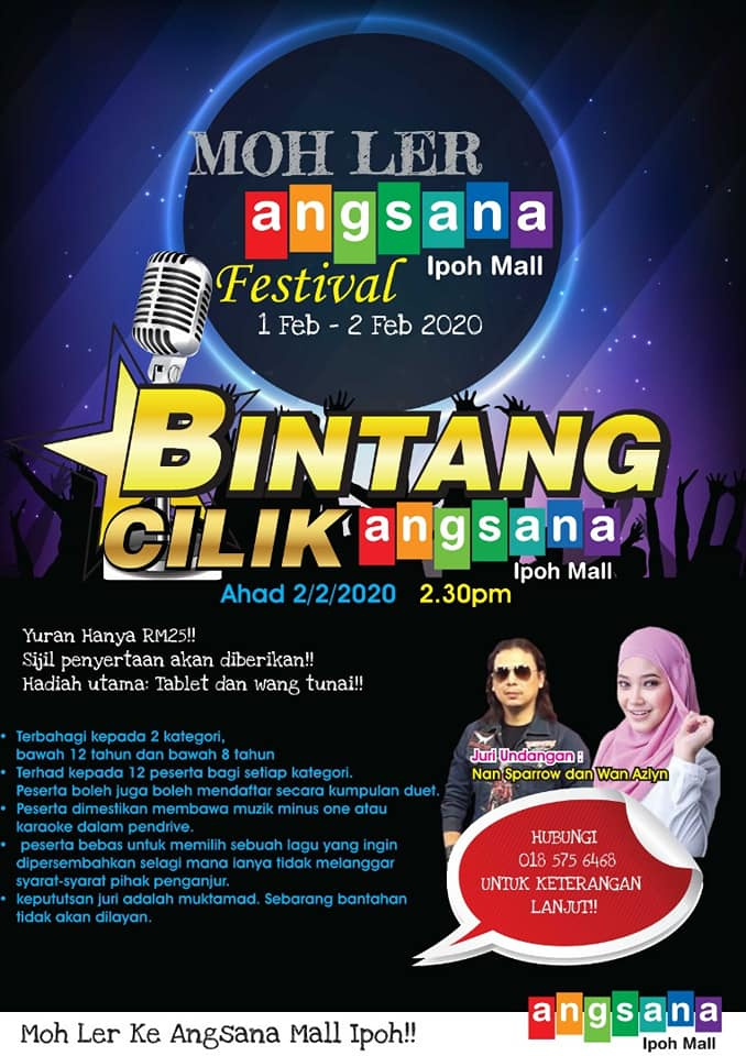 [Perak] Feb 2, Pertandingan Bintang Cilik @ Angsana Ipoh Mall