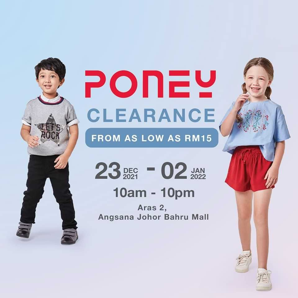 [Johor] Poney Clearance Sale @ Angsana Johor Bahru Mall