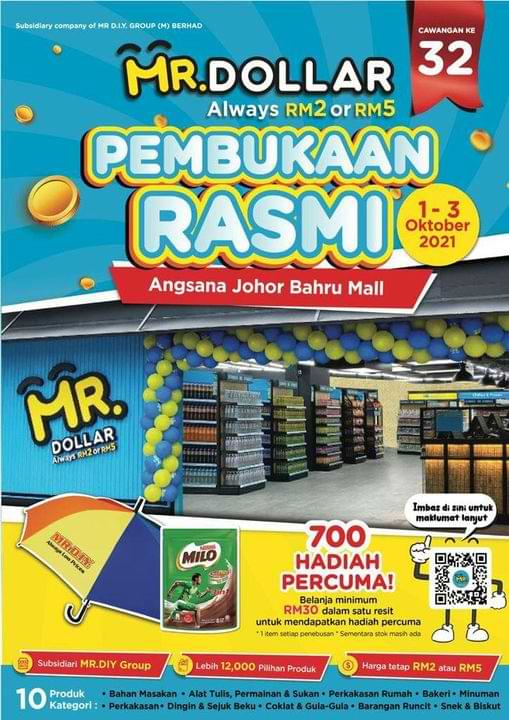 [Johor] Mr. Dollar Store Opens @ Angsana Johor Bahru Mall