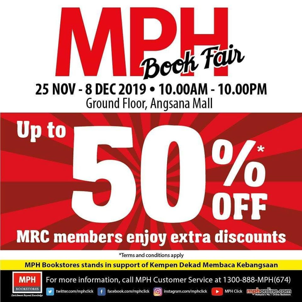 [Perak] Nov 25 – Dec 8, MPH Book Fair @ Angsana Ipoh Mall